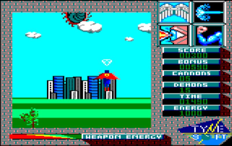 Superman - The Man of Steel - Amstrad CPC game screenshot (1988) by Tynesoft